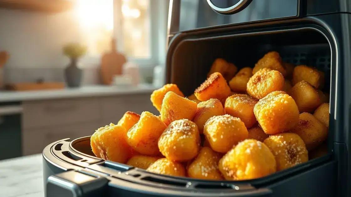 Aprenda a fazer nhoque doce sabor churros na air fryer