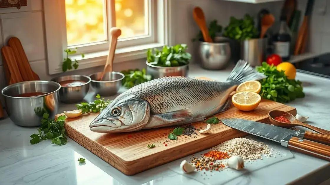 Preparing the fish